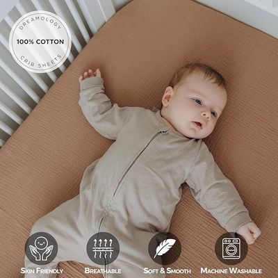 Standard Fitted Crib Sheet (Set of 2) - 100% Cotton — buy on Amazon India