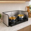 Stainless Steel Foldable Stove Guard for Gas Cooktop (2-Burner)