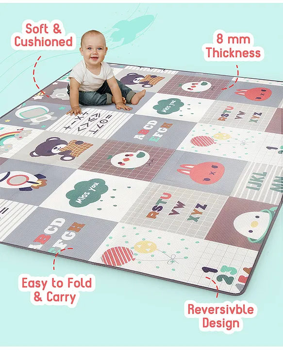 Babyhug Non-Slip Baby Play Mat with Foam Padding
