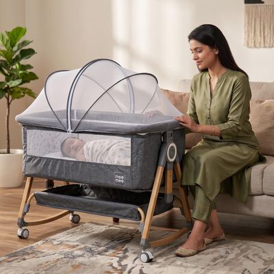 Mee Mee Bedside Bassinet with Wheels — buy on Amazon India