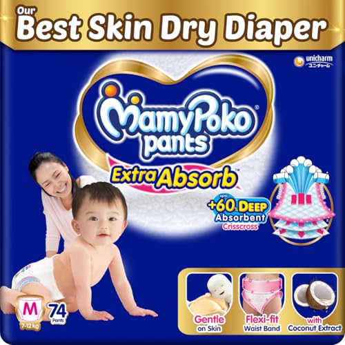 MamyPoko Pants Extra Absorb, Medium (102 Count)