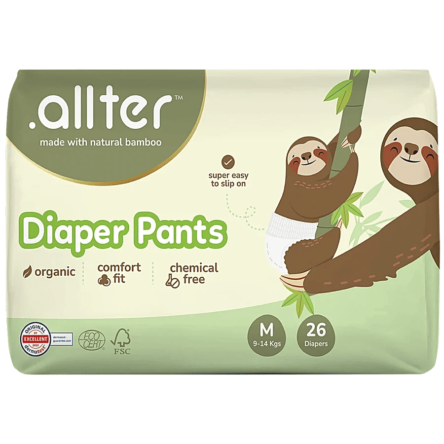 Allter Eco Pants Diaper, Medium Size (60 Count)