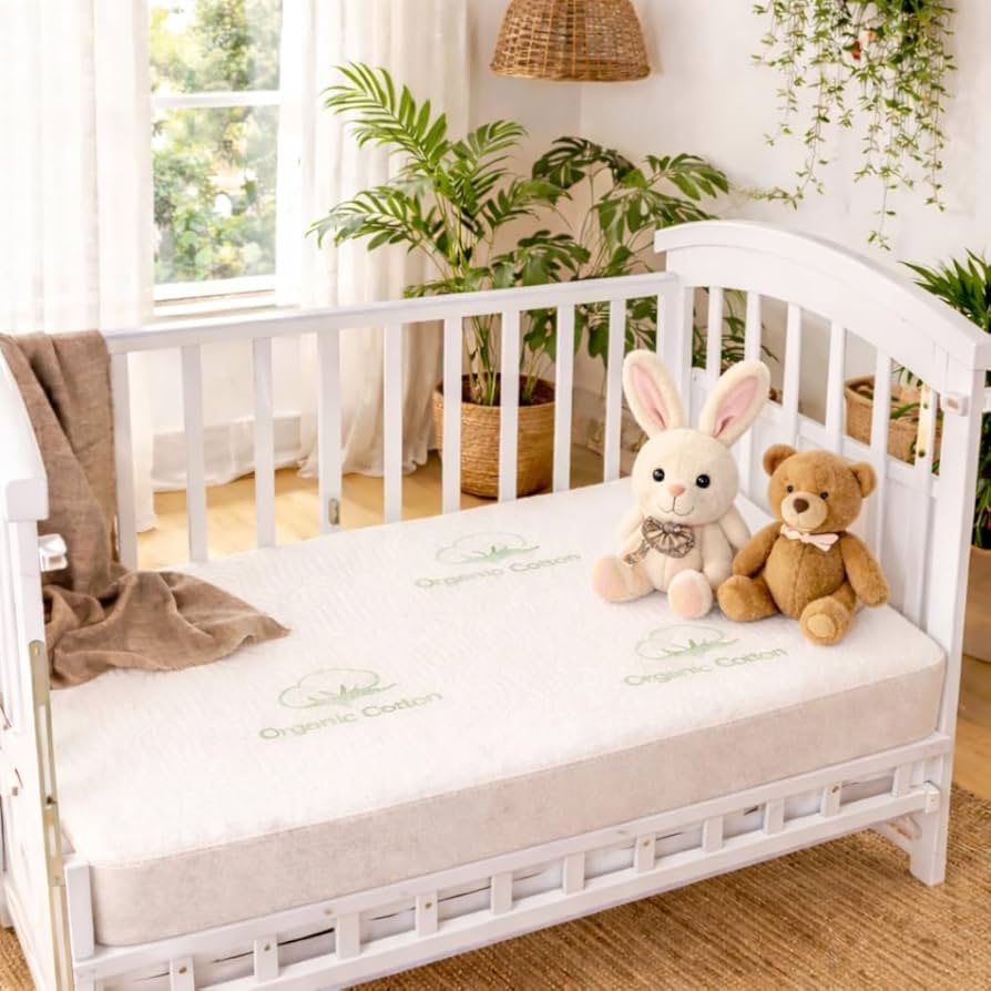 Solimo Anti-Fungal Waterproof Crib Mattress Protector