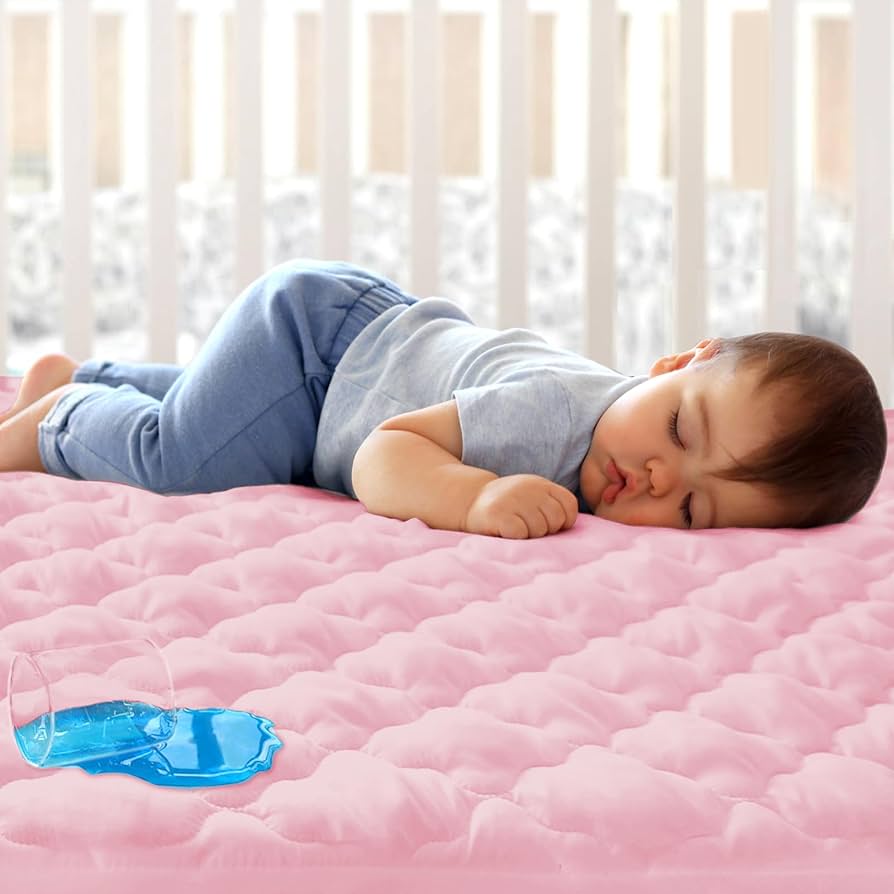 Amazon Basics Waterproof Fitted Crib Mattress Protector