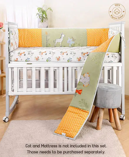 FirstCry Organic GOTS-Certified Bamboo Crib Sheets (Set of 2)