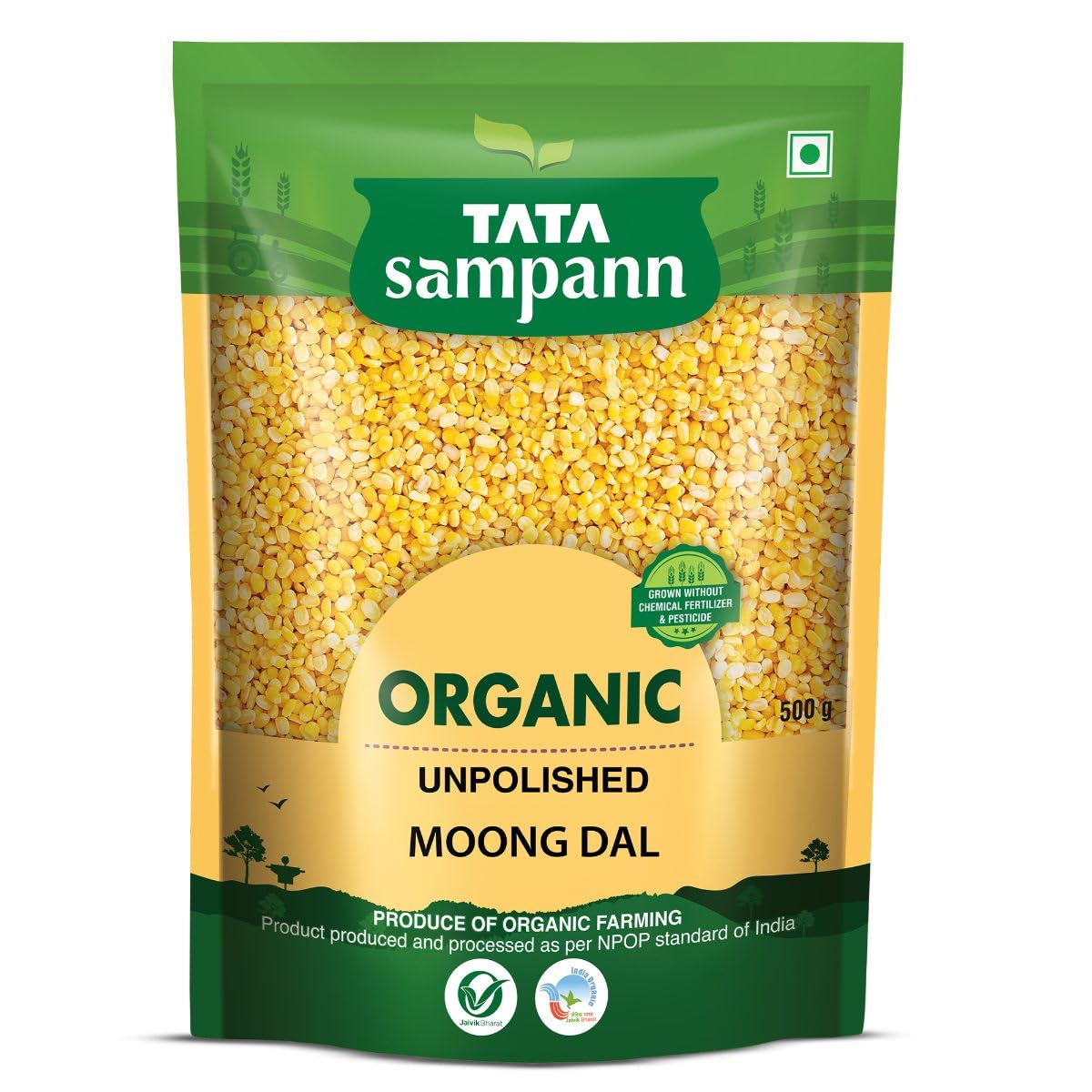 Tata Sampann Unpolished Moong Dal, 500g