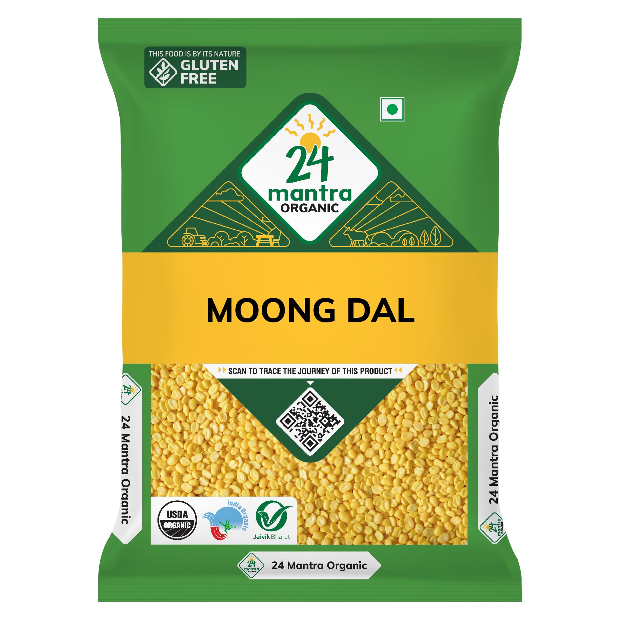 24 Mantra Organic Moong Dal (Split, 500g)