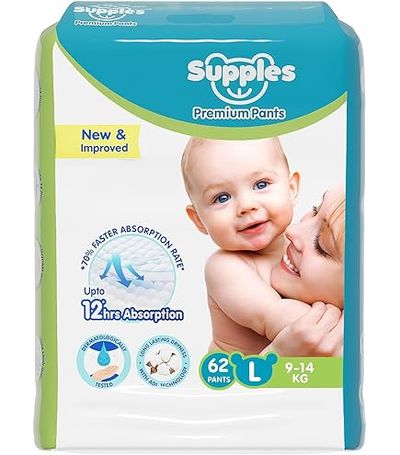 Supples Premium Baby Diaper Pants, Medium (6-11 kg) — buy on Amazon India