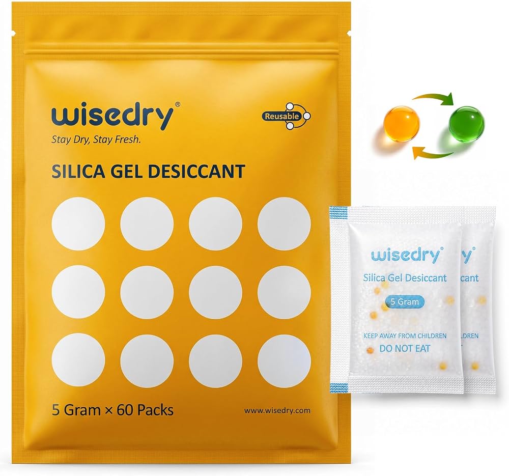 Silica Gel Desiccant Packets (Pack of 10, 50g each)