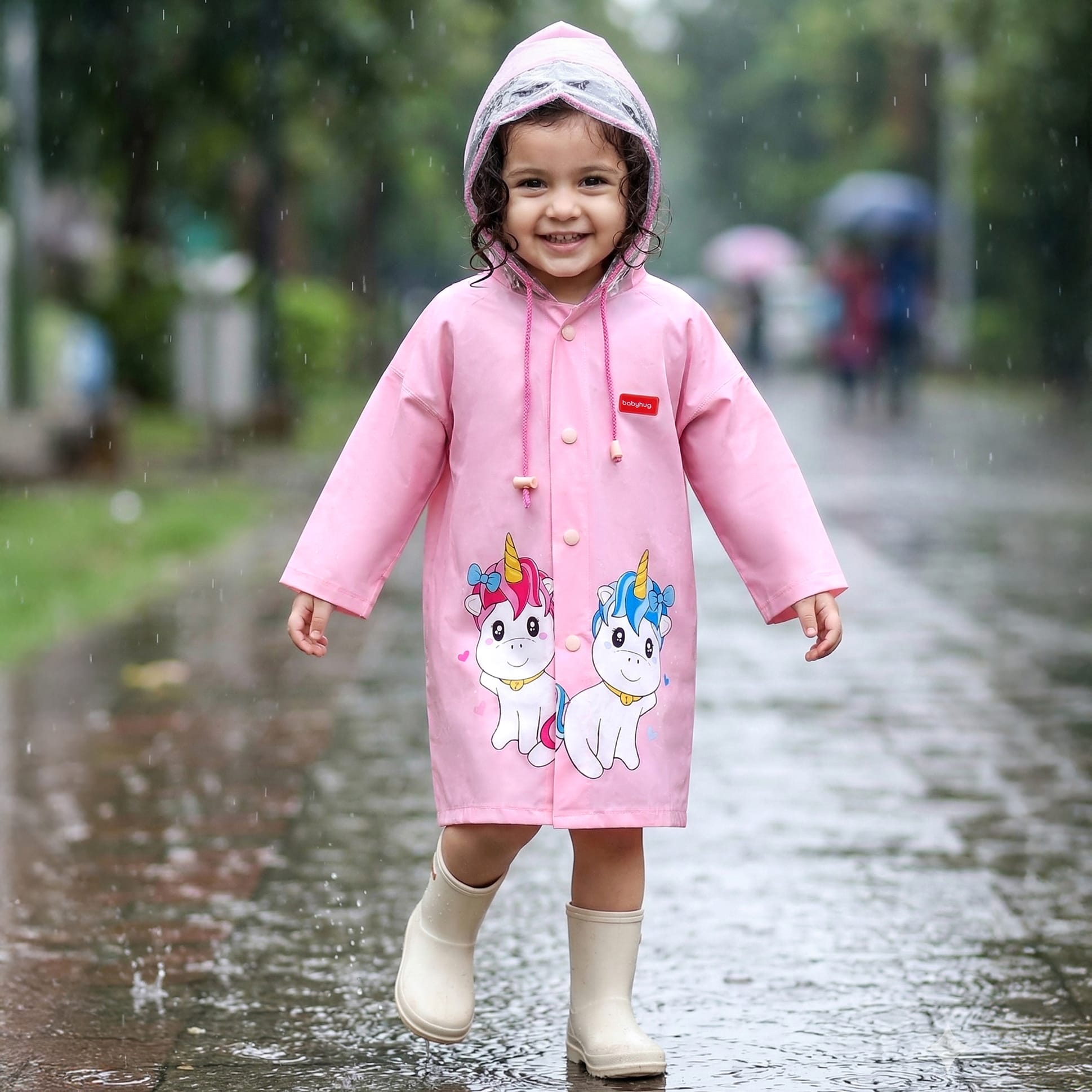LuvLap Hooded Raincoat with Soft Inner Lining