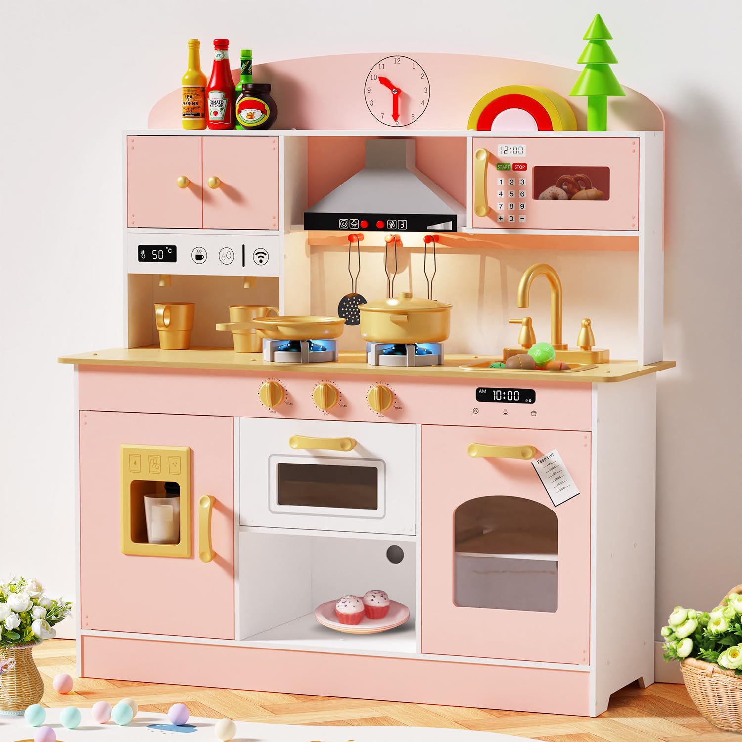 Wooden Play Kitchen Set (Compact)