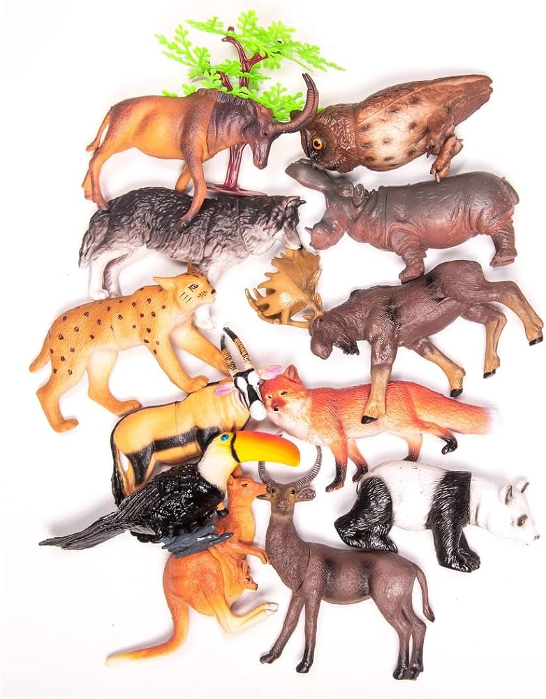 Toyroyale Animal Figurines 12-Piece Set
