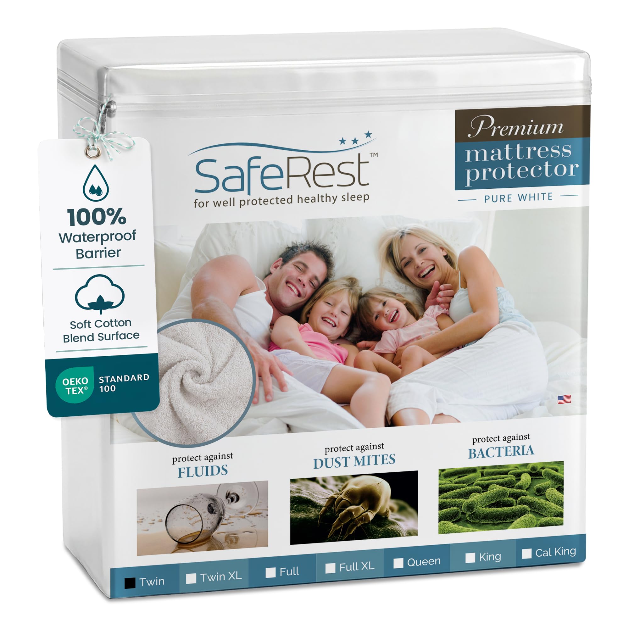 SafeRest Premium Waterproof Mattress Protector