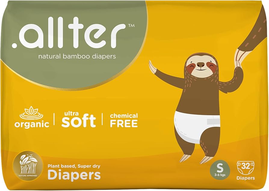 Allter Bamboo Eco-Friendly Diapers Size 4 (9–14 kg) 30 Diapers