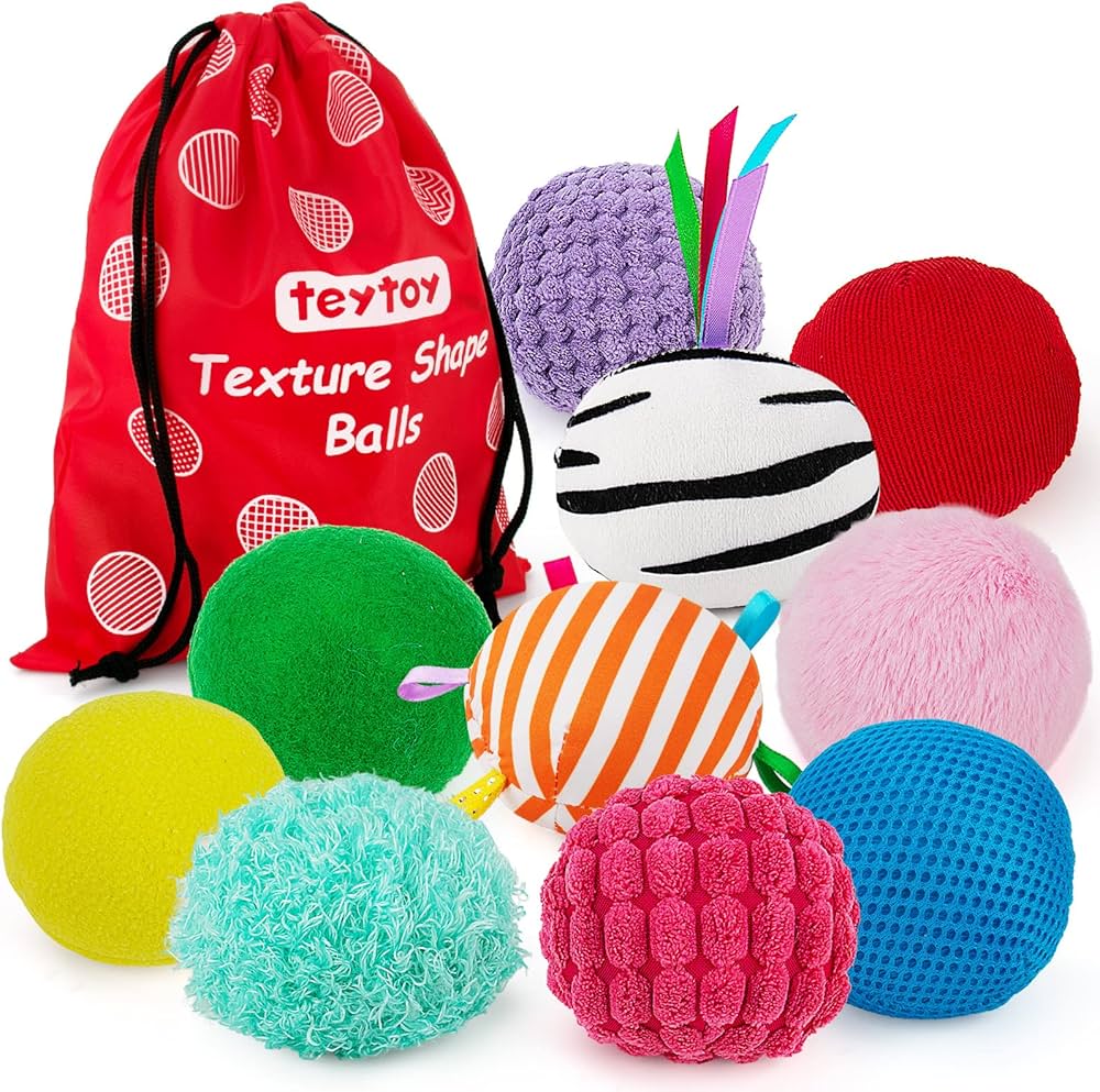 Mastela Baby Sensory Ball Set (4 pcs, assorted textures)