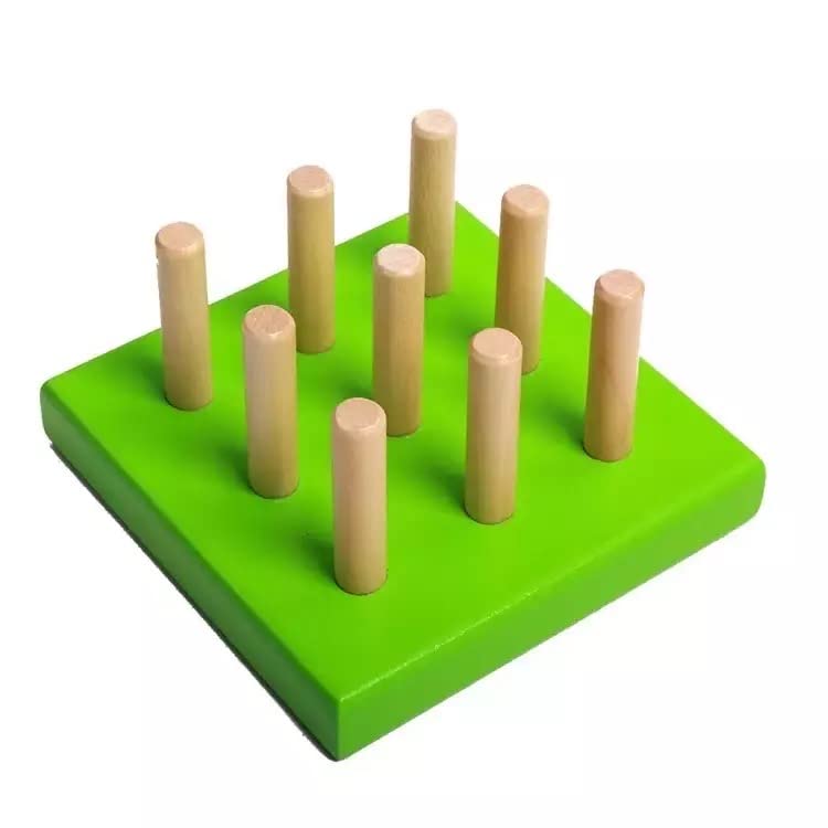 Toiing Wooden Peg Puzzle with Large Pegs