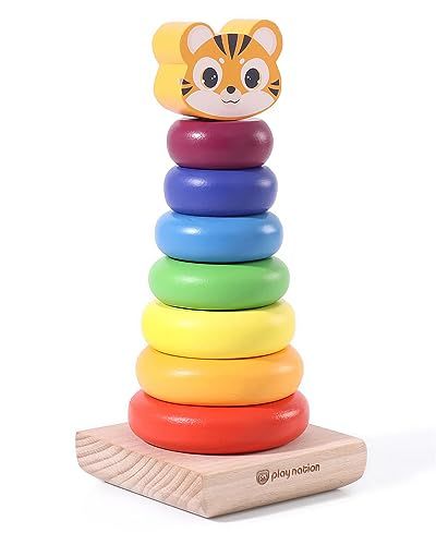 Eduedge Wooden Stacking Rings on Spindle