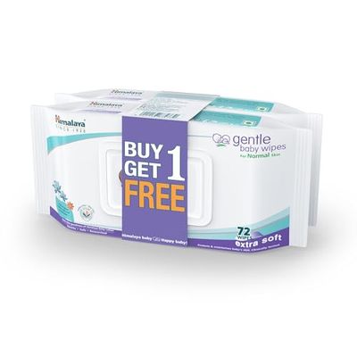 Himalaya Baby Wipes (Moisturizing, 72 count) — buy on Amazon India