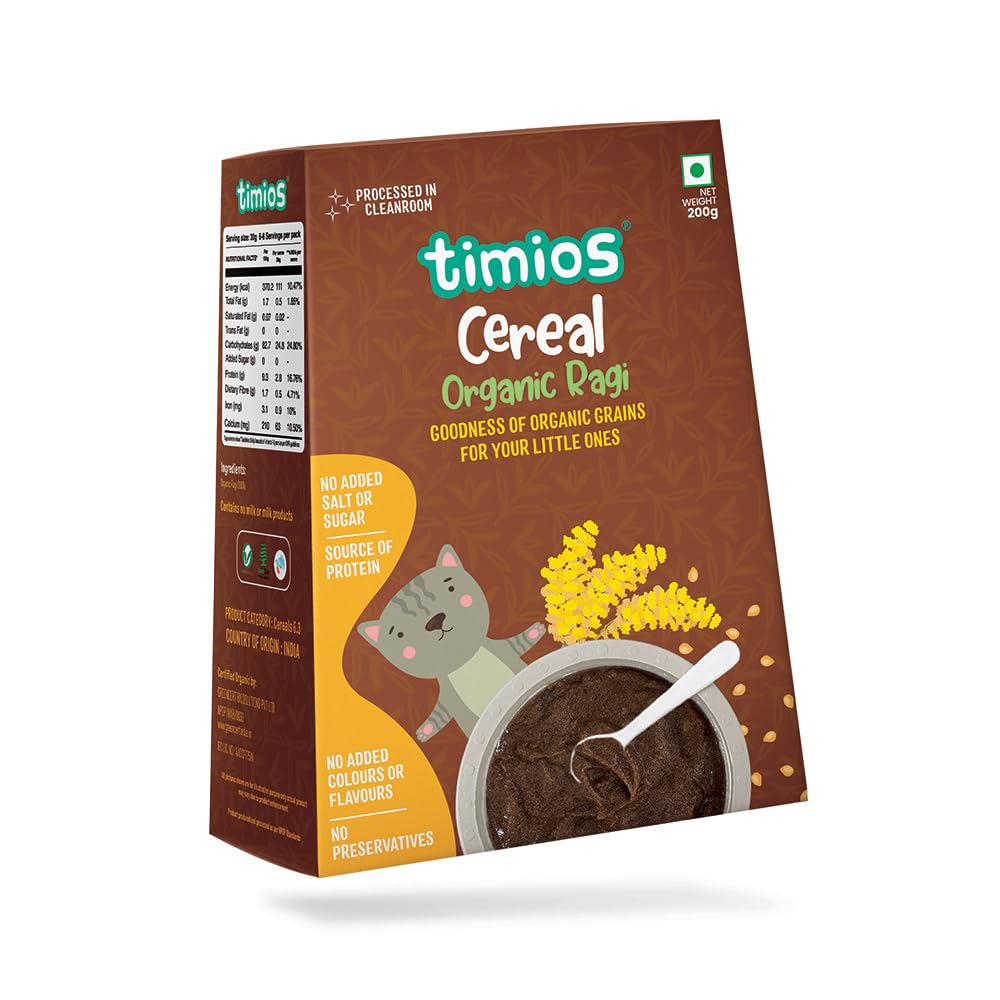 Timios Phosphorus-Rich Mixed Grain Baby Snack Bars 8+ Months