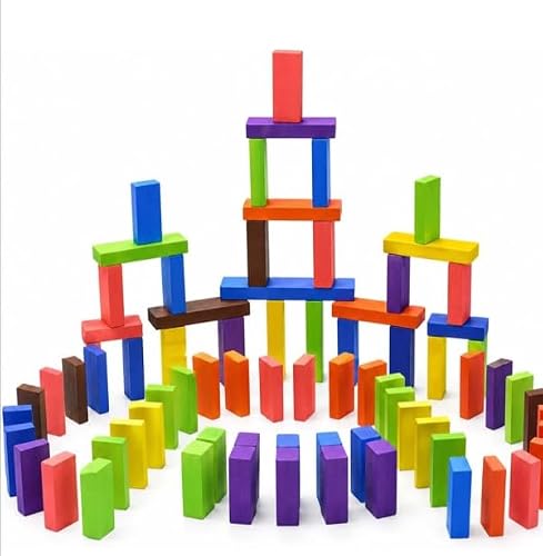 Wooden Building Blocks Set (100 Pieces, Assorted Shapes)