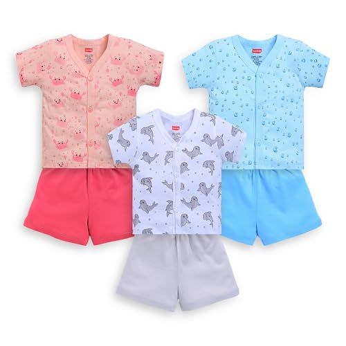 Babyhug Quick-Dry Jhabla Set (Pack of 4)