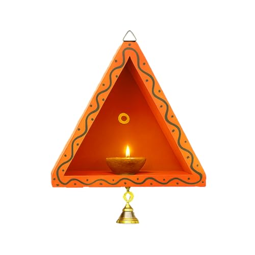 Wall-Mounted Brass Diya Holder (Set of 2)