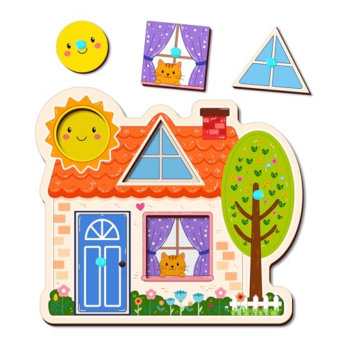 Toiing Wooden Puzzle & Shape Sorter Combo