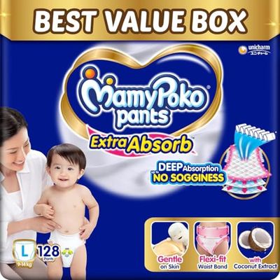 Mamy Poko Pants Extra Absorb L Size (9-14 kg) - Pack of 60 — buy on Amazon India