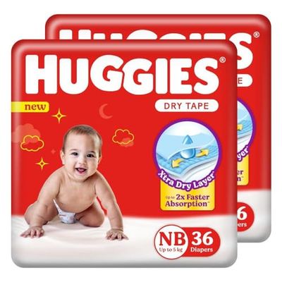 Huggies Little Snugglers Newborn (3-5 kg) - Pack of 52 — buy on Amazon India