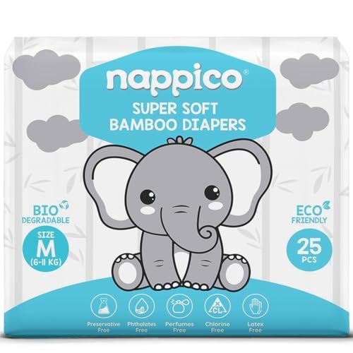 Allter Premium Bamboo Disposable Diapers Size M (6-11 kg)