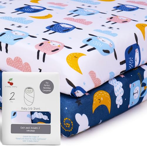FirstCry BabyHug Crib Sheet (75% Cotton, 25% Polyester)
