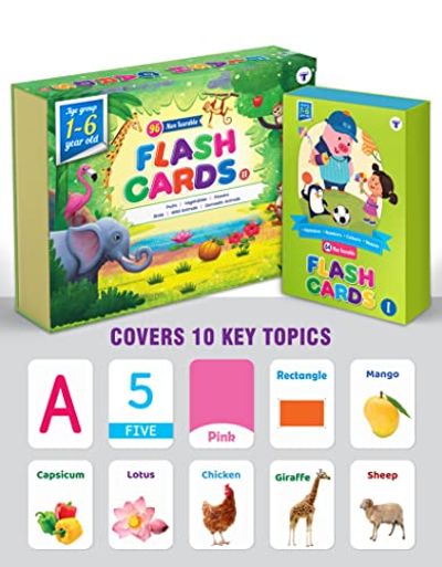 Mrs Bhasin's Perfect Learning Flash Cards Set (Alphabets Numbers Animals Fruits Vehicles) — buy on Amazon India