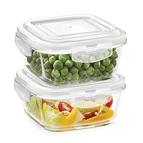 Borosil Glass Food Storage Container Set (3-Piece) 500 ml Each