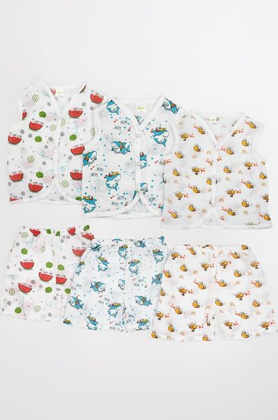 Bey Bee Organic Cotton Jhabla Set for New Born Baby (0-6 Months, Pack of 5) — buy on Amazon India