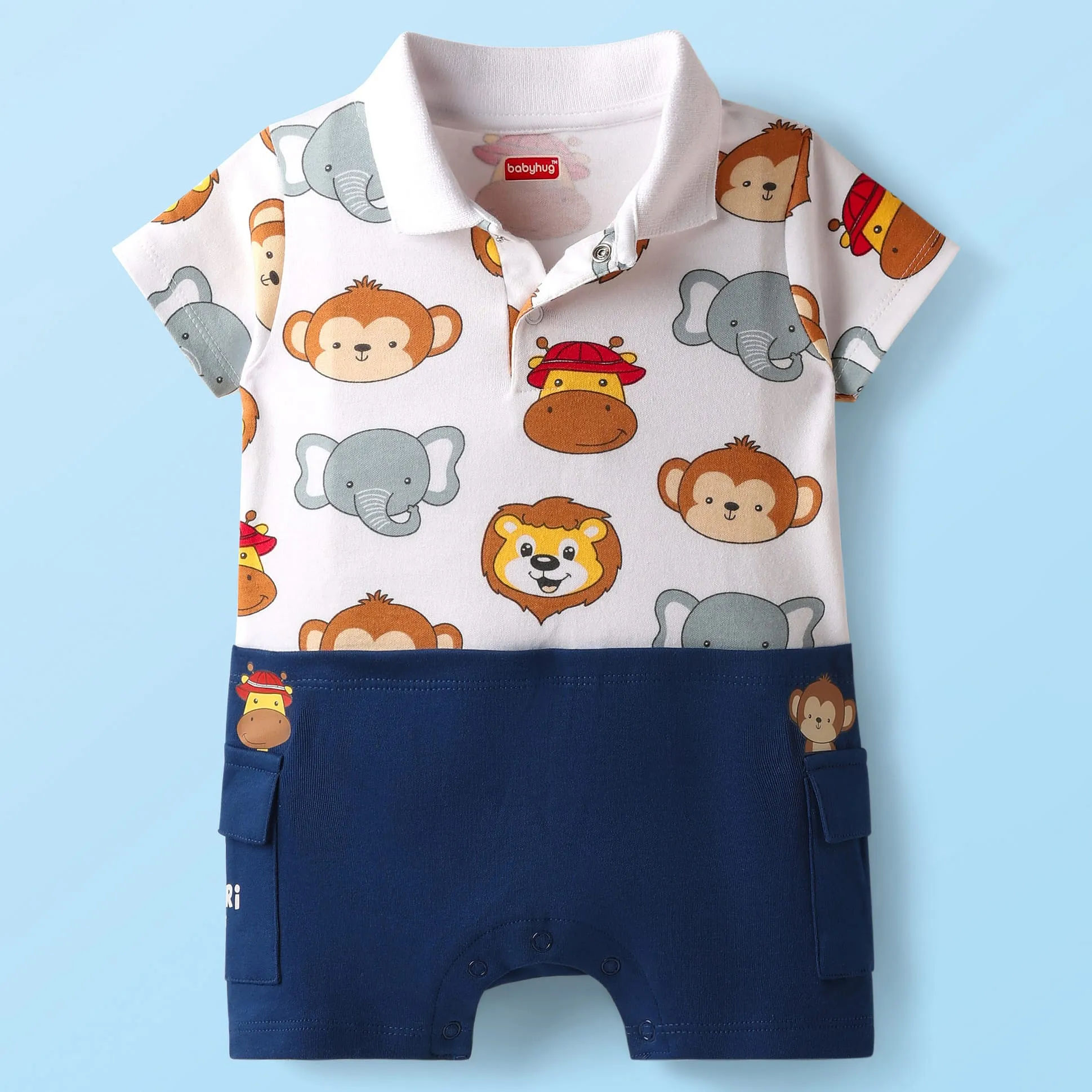 FirstCry Premium Cotton Rompers for Baby (Pack of 3, 0-6 Months)