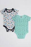 LuvLap Premium Baby Rompers 100% Cotton (Pack of 5, Multi-Color, 0-6 Months)