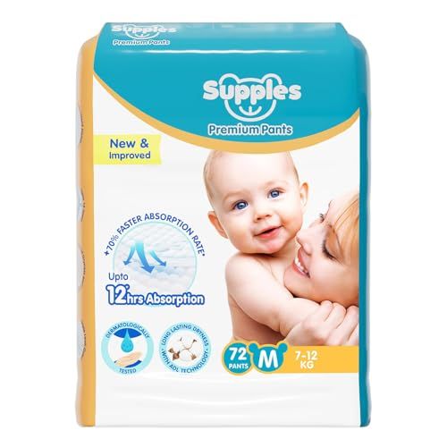 Supples Premium Baby Diapers Size M (6-11 kg)