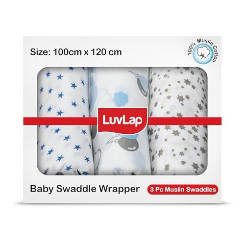 FirstCry Muslin Swaddle Wrap Set (Pack of 2)