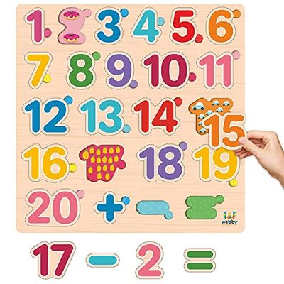 Webby Counting Numbers Wooden Block Set — buy on Amazon India