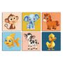 Funskool Giggles Wooden Jigsaw Puzzle Set (2-4 Pieces, 3-Pack)