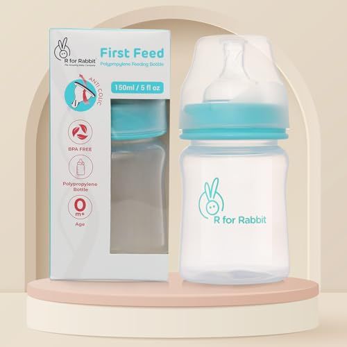 R for Rabbit First Feed Anti-Colic Feeding Bottle 150ml with Dual Valve