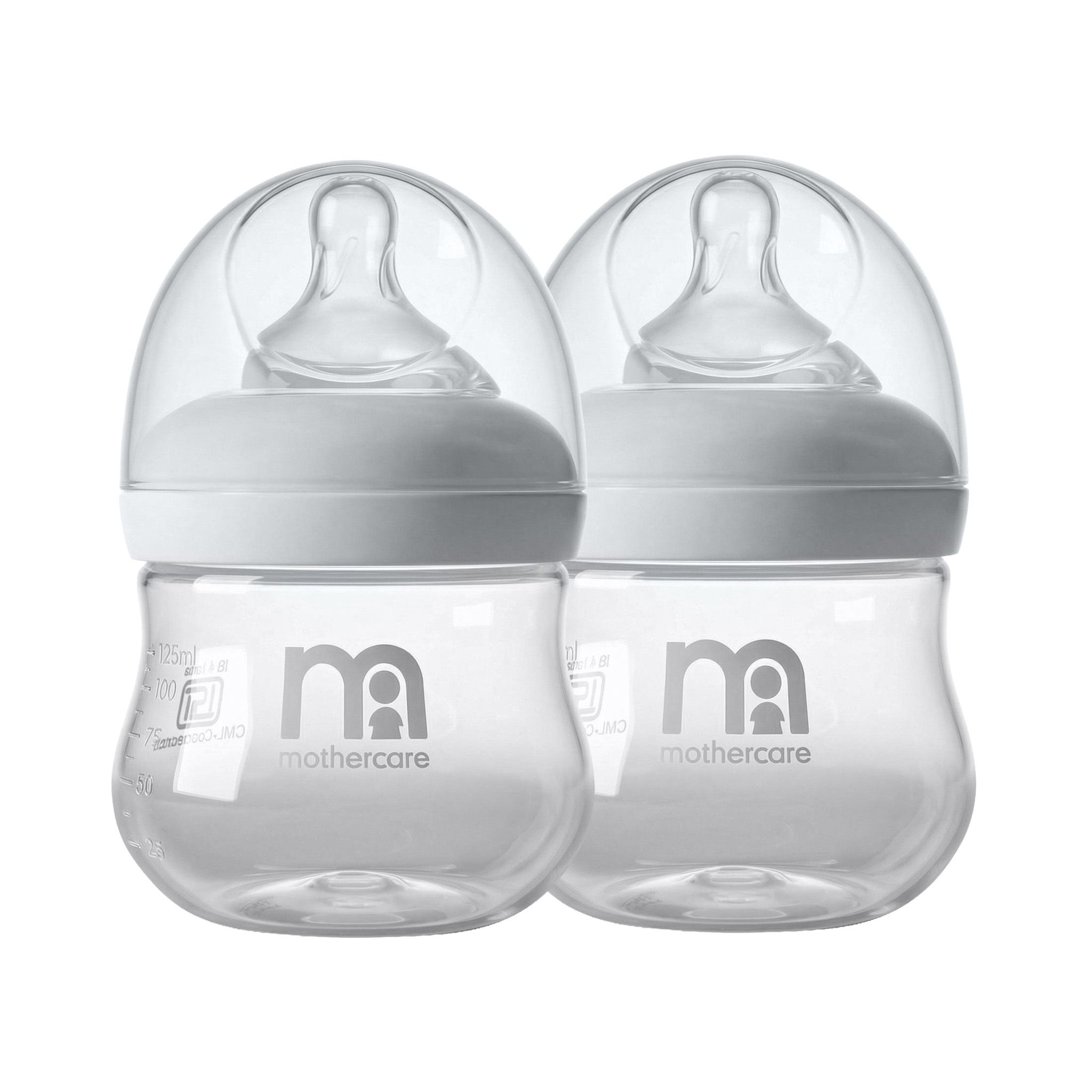 Mothercare InBetween Anti-Colic Baby Feeding Bottle with Slow Flow Nipple, 240ml