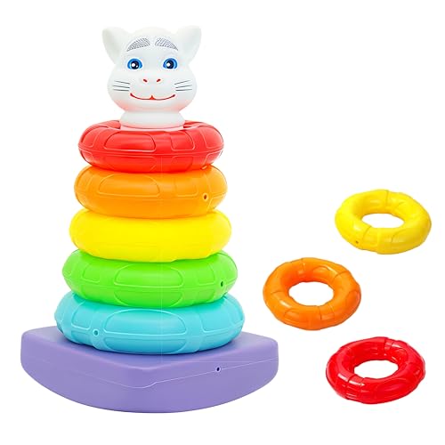 FunBlast Stacking Rings with Rubber Base