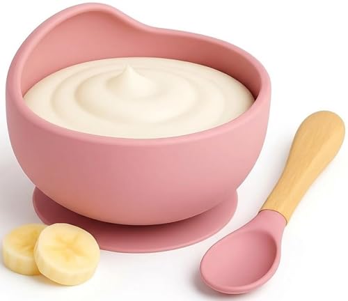 Mee Mee Non-Toxic Soft Silicone Baby Feeding Bowl with Spoon