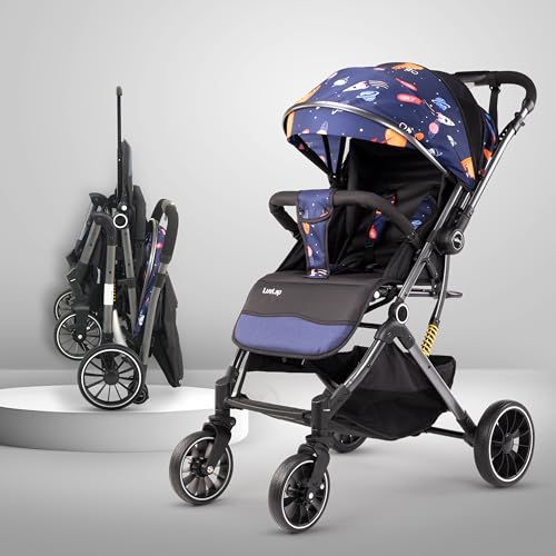 LuvLap 4-in-1 Baby Stroller with Reversible Seat and Canopy