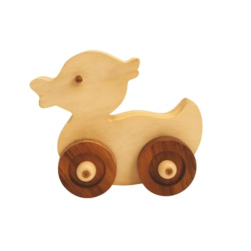 FunBlast Wooden Duck Pull Toy with Wheels