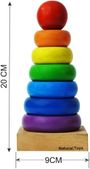 Skillofun Wooden Ring Stacker Rainbow