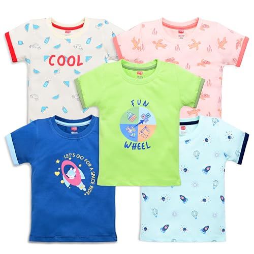 LuvLap Regular Cotton Baby T-Shirt Pack (Set of 3)