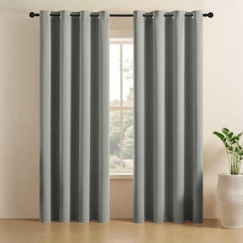 Solimo 100% Blackout Thermal Curtains for Nursery (1 Panel, 4.5ft x 7.5ft)