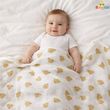 BabyGo Organic Muslin Baby Blanket (White, 120x120 cm, Pack of 1)